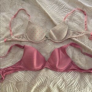 Victoria's Secret Pink and Cream T-Shirt Bras